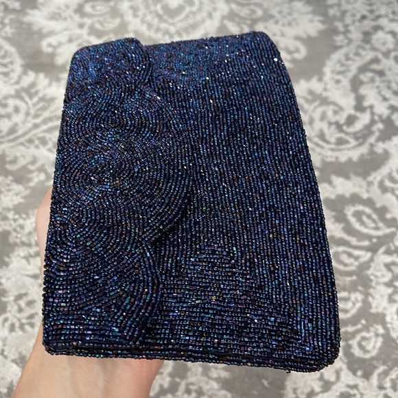 Vintage Navy Blue Clutch - Picture 5 of 8